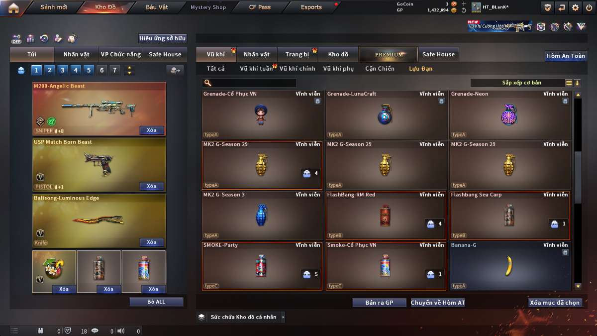 shop acc cf uy tin gia re